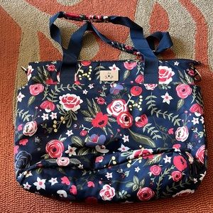JuJuBe floral diaper tote